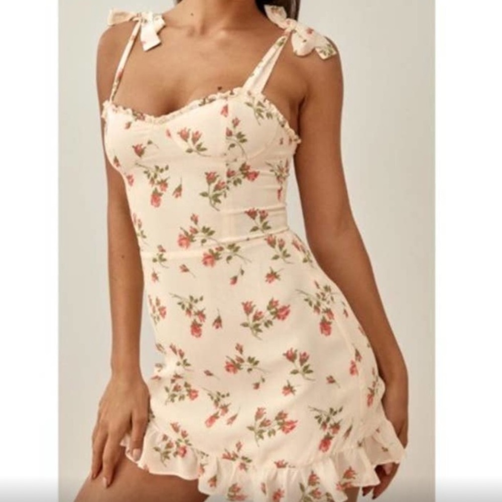 Reformation Christine Mini Dress Florence NWT - Picture 4 of 8